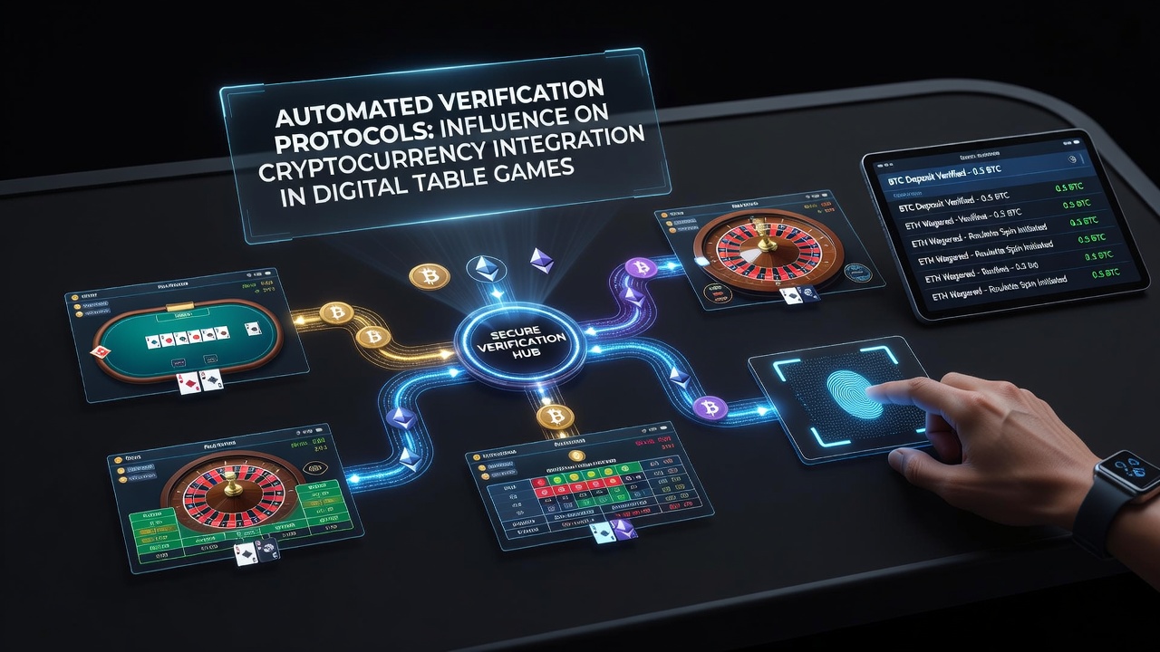 Screenshot of a digital table game interface displaying cryptocurrency deposit confirmation via automated verification